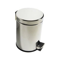 Inda - Pattumiera con coperchio, pedale, soft closing in acciaio lucido 5 lt
