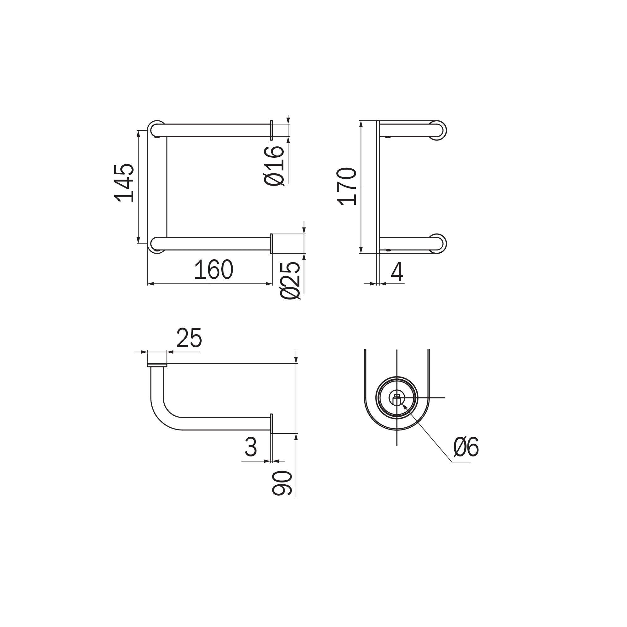 Inda - Portarotolo doppio cromo lucido