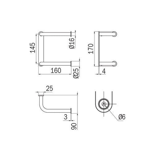 Inda - Portarotolo doppio cromo lucido