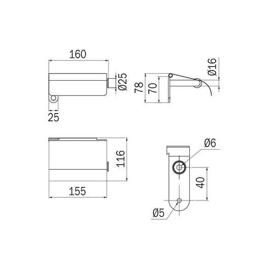 Inda - Portarotolo con coperchio cromo lucido