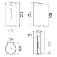 Inda - Dispenser sapone elettrico per sapone liquido cromo lucido / nero