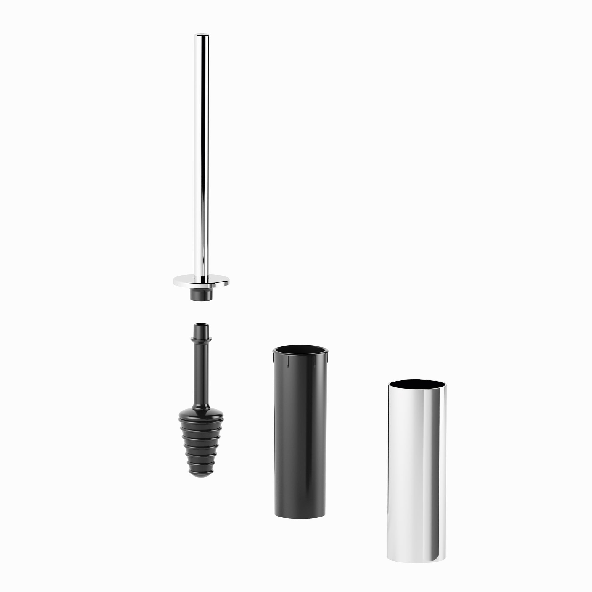 Inda - Scopino bagno da parete My Minilove cromo lucido / interno grigio