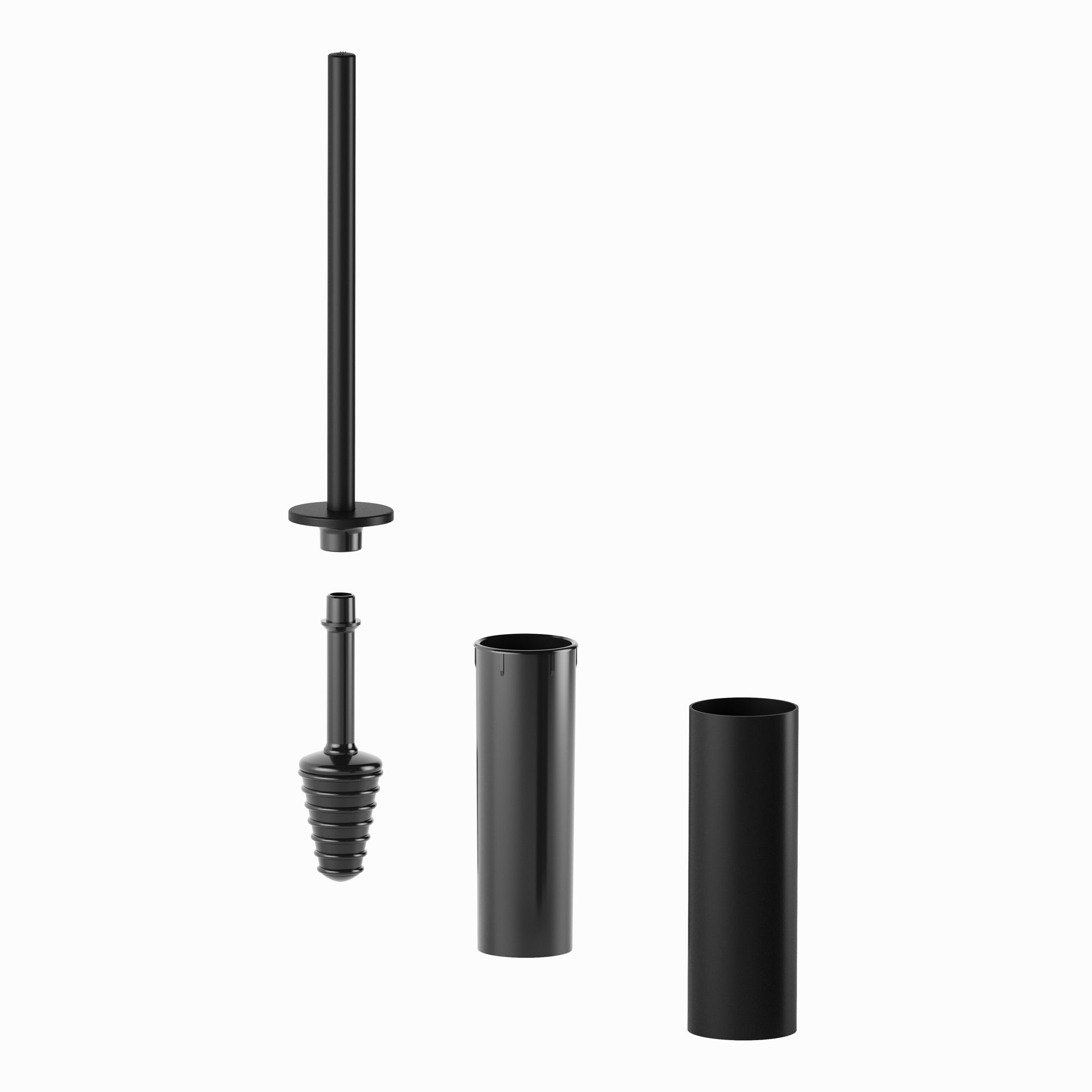 Inda - Scopino bagno da parete My Minilove nero opaco / interno grigio