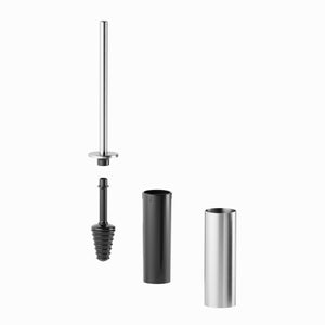 Inda - Scopino bagno da parete My Minilove acciaio spazzolato/interno grigio