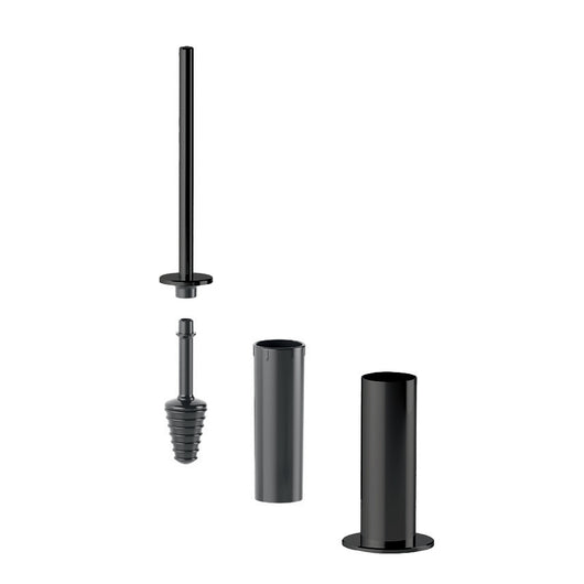 Inda - Scopino bagno da appoggio My Minilove nero opaco / interno grigio