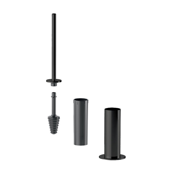 Inda - Scopino bagno da appoggio My Minilove nero opaco / interno grigio