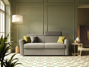 Avalon Divano letto con materasso H18 220 cm (mat. 160x197 cm) talpa