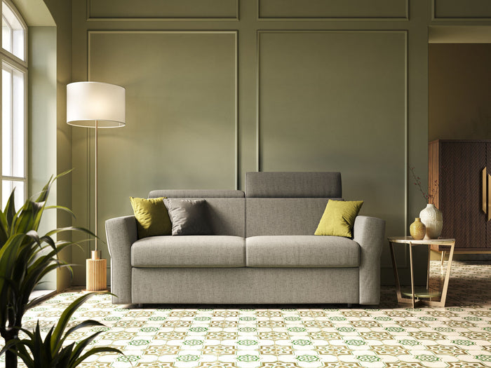 Avalon Divano letto con materasso H18 180 cm (mat. 120x197 cm) giallo