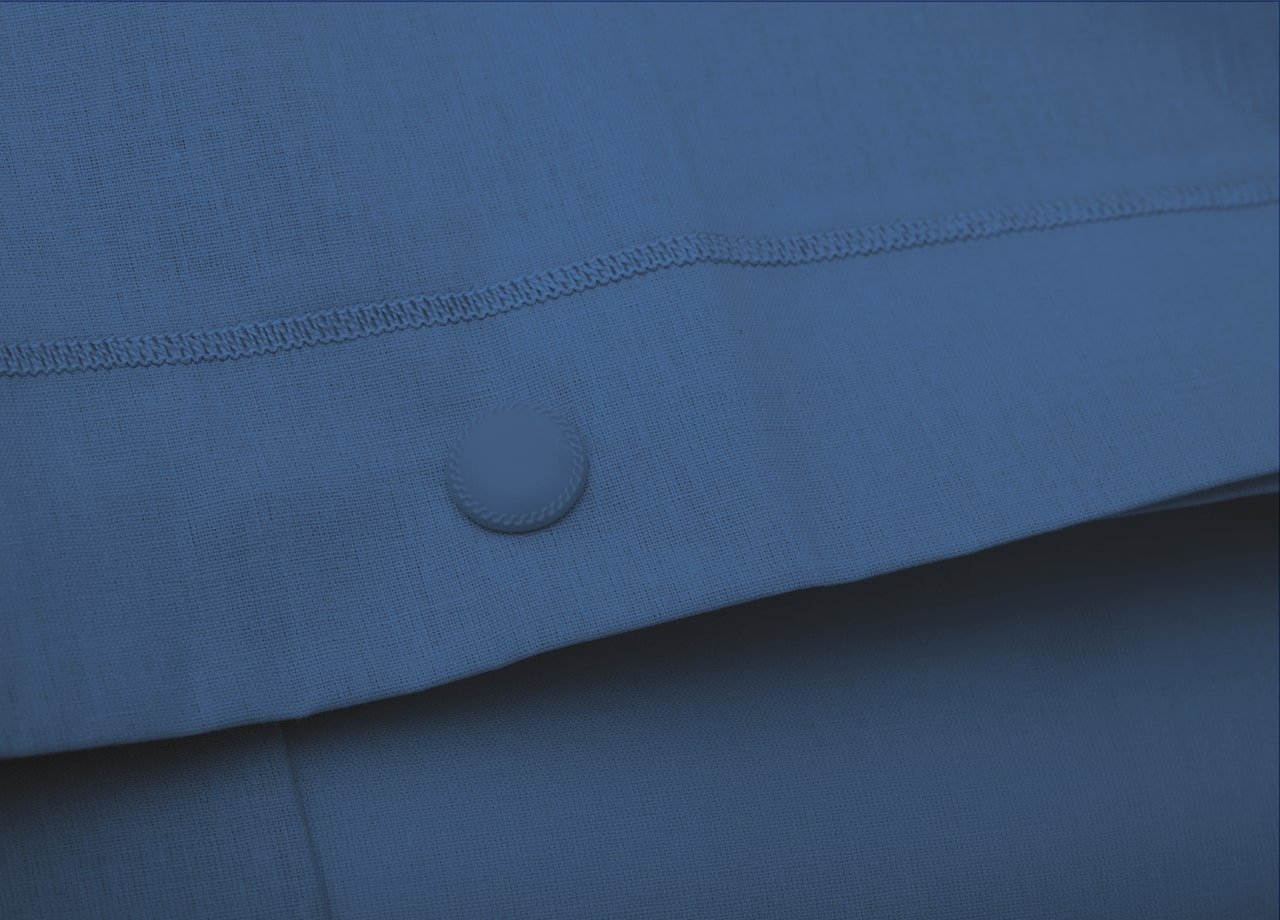 Completo Lenzuola In 100% Cotone In Tinta Unita Made In Italy - Singolo - Avio