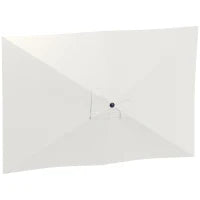 Telo di Ricambio per Ombrellone Rettangolare 3x2 m a 6 Stecche, Poliestere Anti UV 50+, Beige