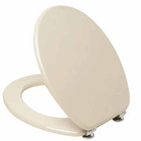 Tavoletta universale legno rivestito con cerniere metallo champagne wc