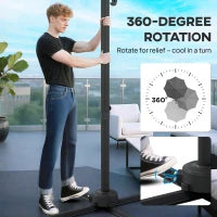 Ombrellone a Braccio per Esterno con Luci a LED e Angolo Regolabile, in Alluminio e Poliestere Ø3x2.5 m, Grigio