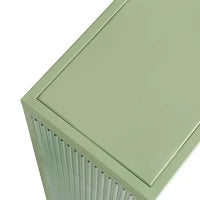 Credenza Moderna Ripostiglio a Due Ante con Vetrina e Ripiani a Tre Livelli per Ingresso, Soggiorno, Bagno e Sala da Pranzo, Verde