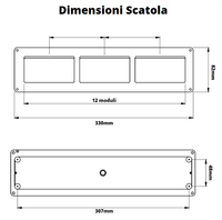 Gewiss scatola parete grigia ip40 12 posti gw27007