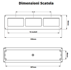 Gewiss scatola parete grigia ip40 12 posti gw27007