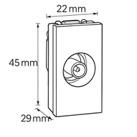 Presa coassiale bticino axolute hc4202d per impianti tv e sat