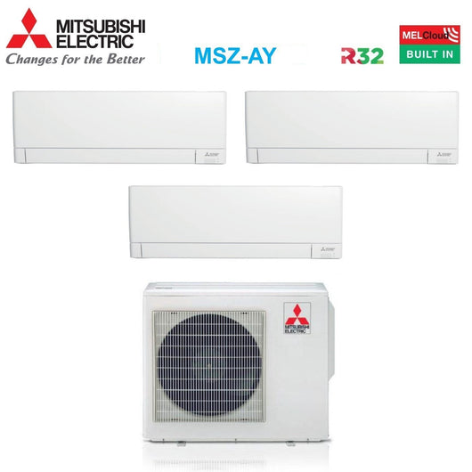 Condizionatore Mitsubishi Electric Trial Split Ay 9000+9000+18000 con MXZ-3F54VF R-32 Wi-Fi Integrato