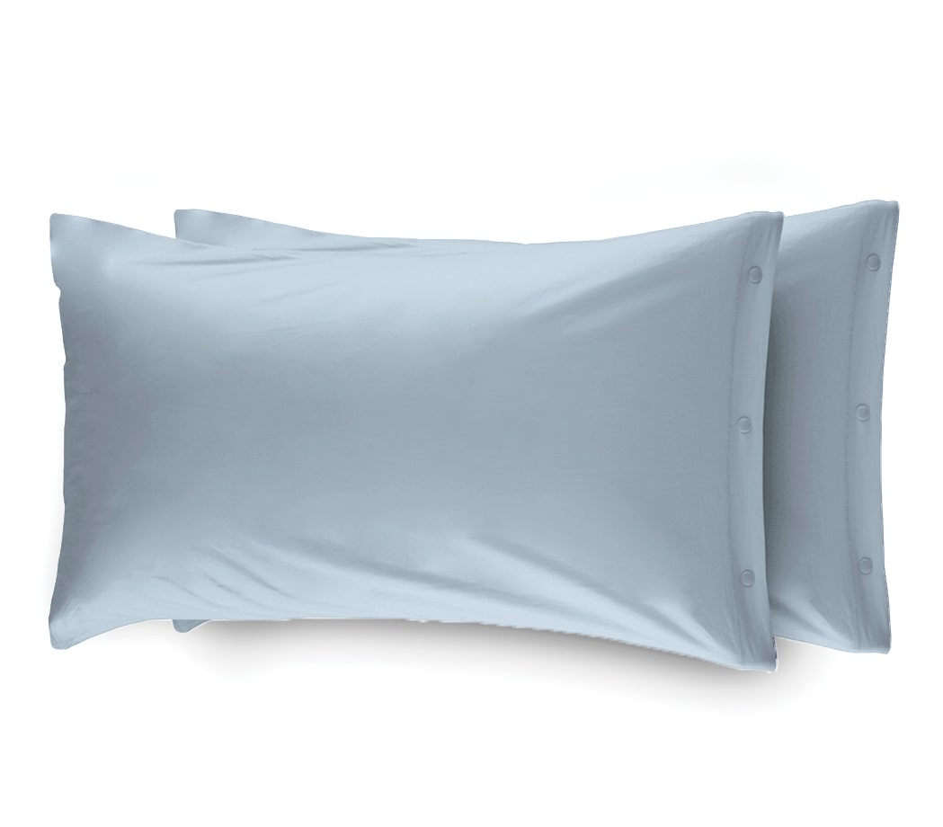 Completo Lenzuola Made In Italy In Puro Cotone Tinta Unita Varie Colorazioni - Singolo - Azzurro