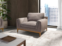 Poltrona in tessuto 123 x 103 x 90 cm colore marrone