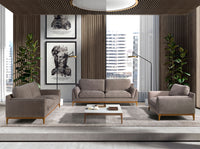 Poltrona in tessuto 123 x 103 x 90 cm colore marrone