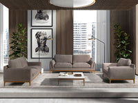 Divano a 2 posti in tessuto 195 x 103 x 90 cm colore marrone