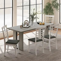 Tavolo da Pranzo in Stile Industriale per 8 Persone max, in Legno e Acciaio, 180x80x75 cm, Grigio