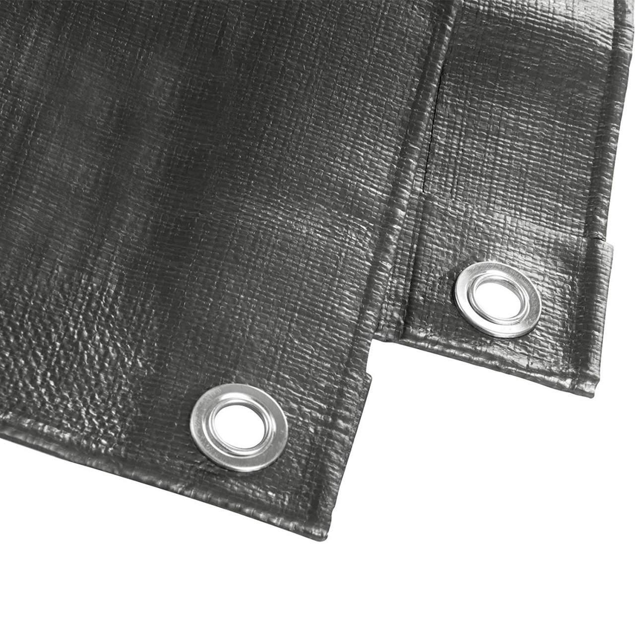 Telo di protezione impermeabile in PE per copertura legno/edilizia/camion 180g/m² 3x5m grigio 19_0000984