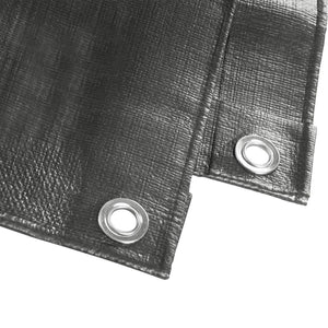 Telo di protezione impermeabile in PE per copertura legno/edilizia/camion 180g/m² 3x5m grigio 19_0000984