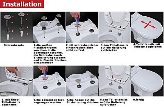 Sedili wc sedile wc di alta gamma con abbassamento automatico in plastica fast fix soft close 19_0000718