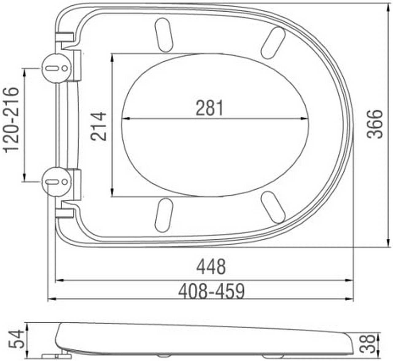 Sedile wc da bagno con chiusura rallentata e sgancio rapido 19_0000678