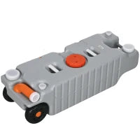 Serbatoio d'Acqua Portatile da 75 Litri con Indicatore di Livello, 3 Ruote e Maniglia per Campeggio, Grigio