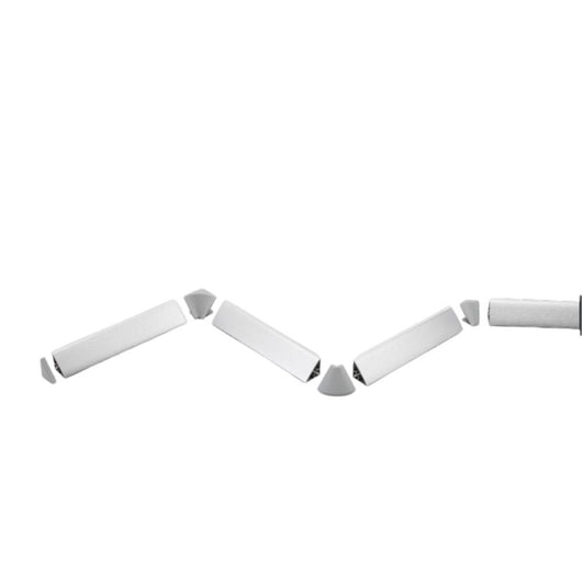 Accessori alzatina triangolare colore grigio alluminio