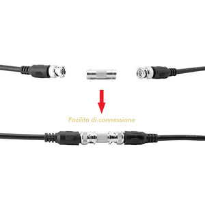 Accoppiatore Adattatore Connettore BNC Femmina a Femmina Per Videosorveglianza