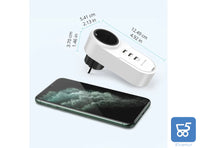 Adattatore 230V 16A con Presa Schuko 3 ingressi USB 3,4A Totale 5V da Parete