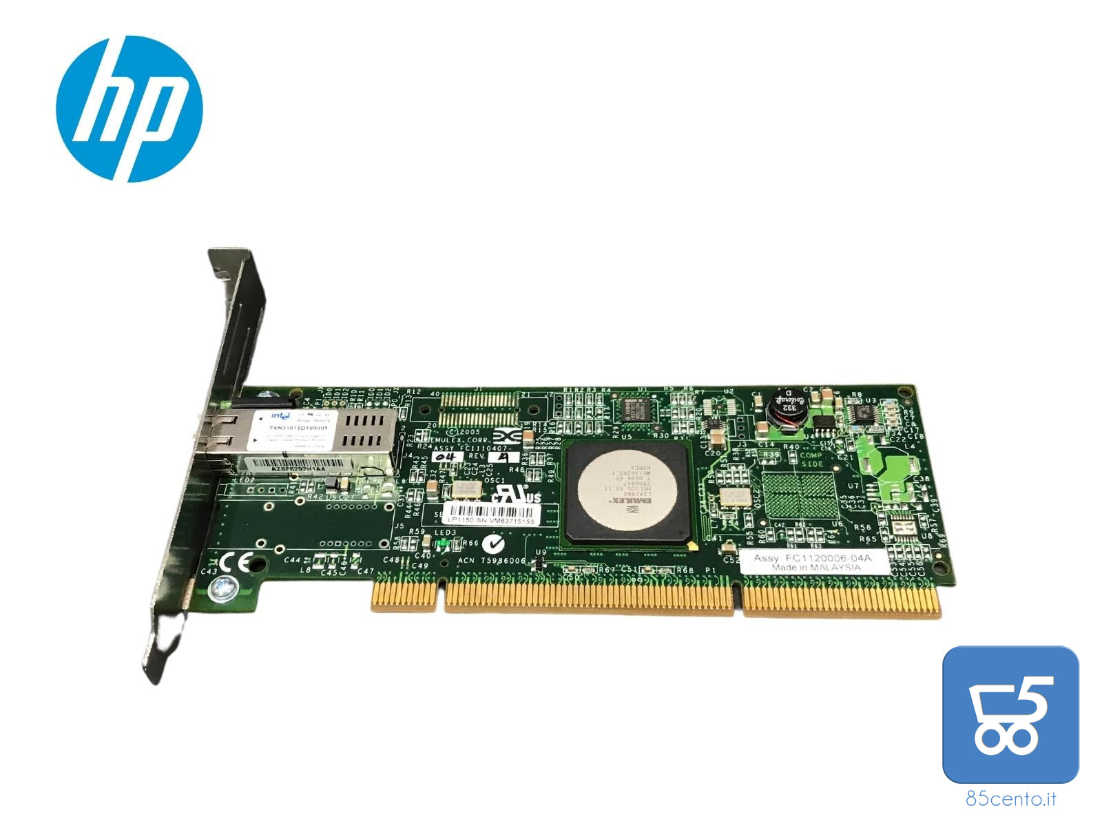 Adattatore Bus Host HP Fibre Channel da 4Gb PCI-X 410984-001 FC2143 LP1150