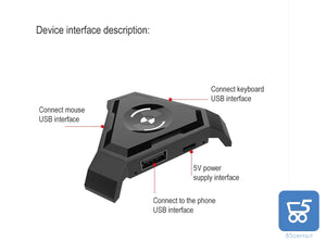 Adattatore Mouse Tastiera per PUBG Console di Gioco PC Android/iOS Plug And Play Bluetooth 4.1