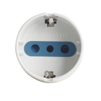 Adattatore Spina Elettrica 2P+T 10A con 1 Presa Schuko 16A / Italiano 10A 2P+T 250V Max 1500W Bianco