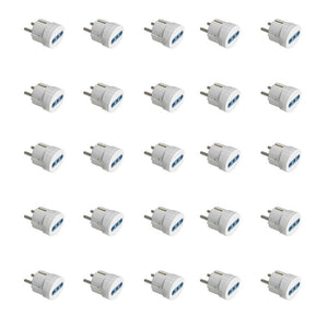 Adattatore Spina Elettrica 2P+T 16A Schuko con 1 Presa Bipasso 2P+T 10A/16A 250V Max 1500W Bianco