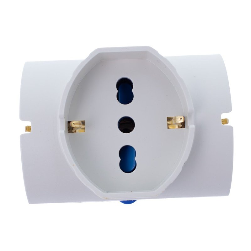 Adattatore Spina Industriale CEE 2P+T 16A 250V + 3 Prese Schuko/Bipasso/EU