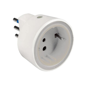 Adattatore Spina Passante Con Luce Notturna e Sensore Crepuscolare Massimo 1500W