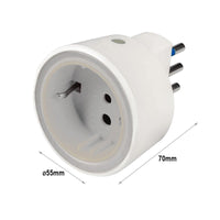 Adattatore Spina Passante Con Luce Notturna e Sensore Crepuscolare Massimo 1500W