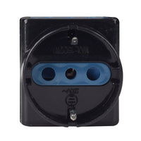 Adattatore Tripla Spina Elettrica 2P+T 10A con 2 Presa 10A 2P+T e 1 Presa Ita 10A / Schuko 16A 250V Max 1500W Nero (AP1105N)