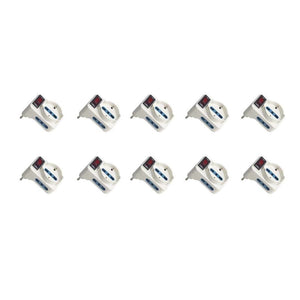 Adattatore Triplo con Interruttore Spina 10A con 2 Prese Bipasso 10A/16A e 1 Presa Universale 10A/16A Max 1500W Salvaspazio Bianco