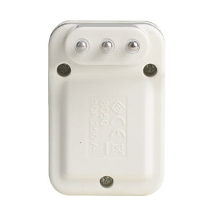Adattatore Triplo con Interruttore Spina 10A con 2 Prese Bipasso 10A/16A e 1 Presa Universale 10A/16A Max 1500W Salvaspazio Bianco