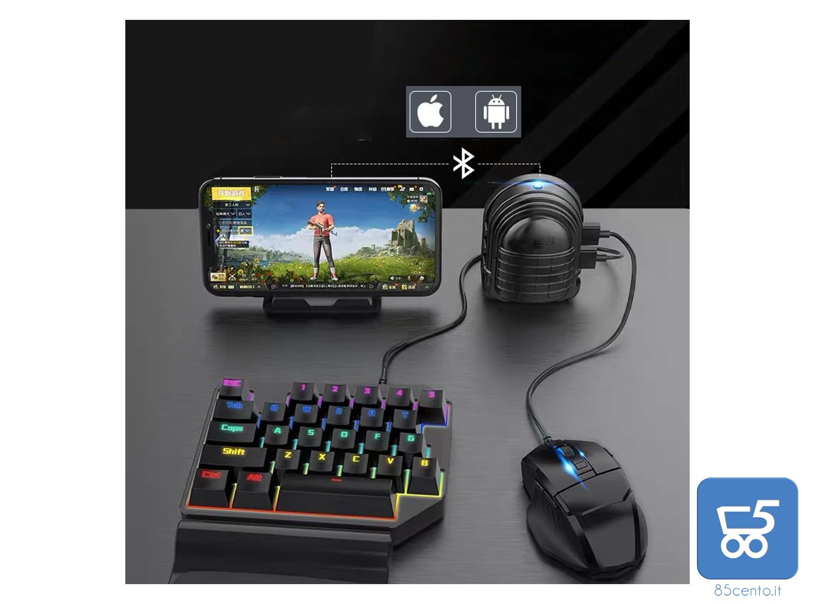 Adattatore WIFI bluetooth per Controller tastiera e Mouse smartphone android iOS Mix3 Pro