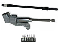 Adattatore angolare per trapano attacco 1/4" Set 8 pz prolunga flessibile 251030