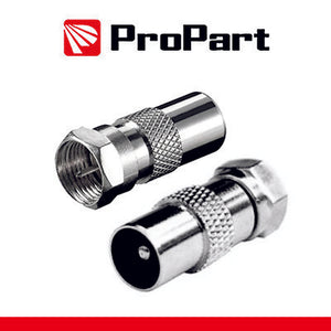 Adattatore antenna TV Spina F Spina TV 9.5mm SAT 9.5mm metallic