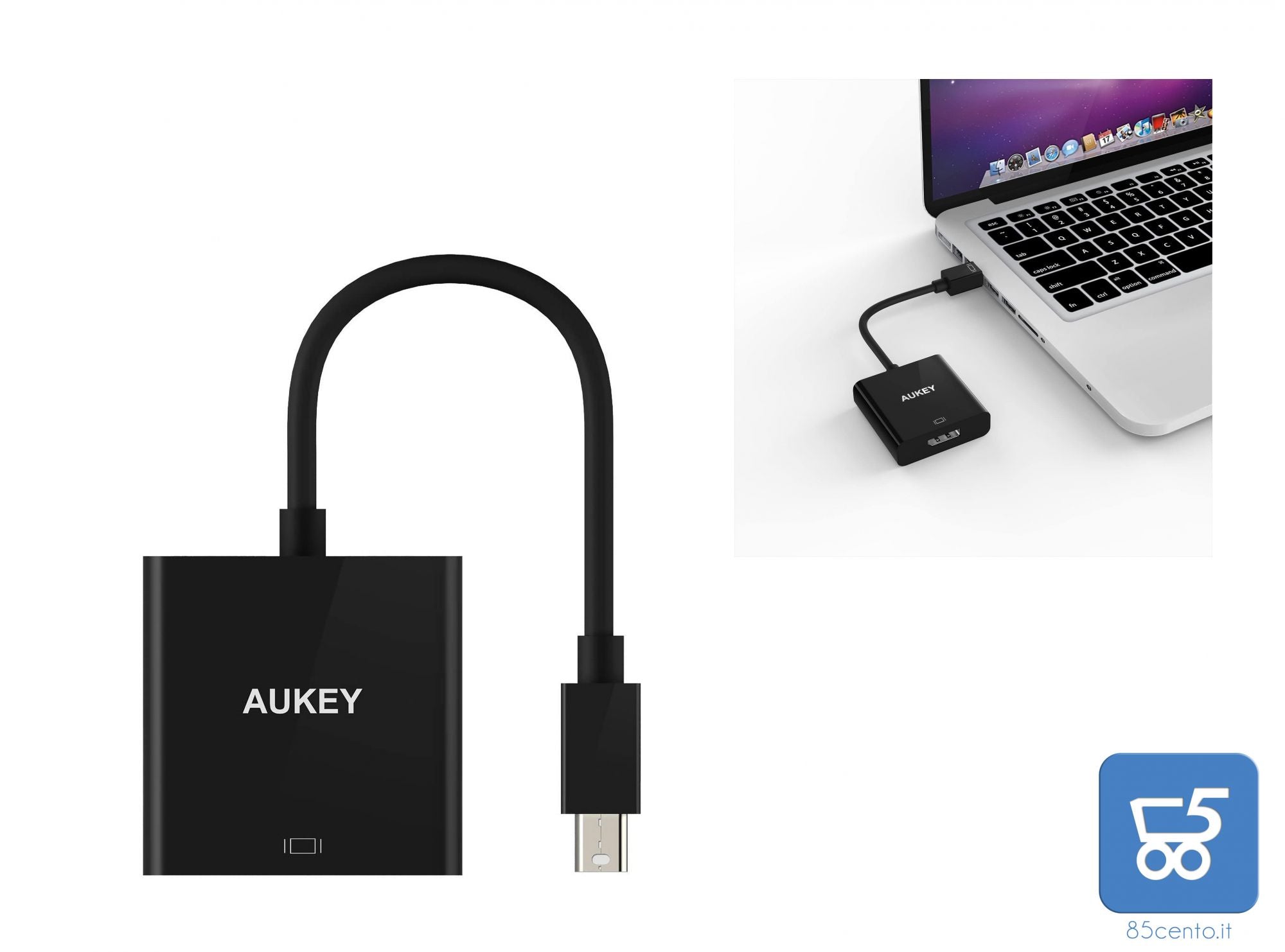 Adattatore audio video da Mini Display Port a Display Porta Standard DP 4K Apple MacBook Mini Surface Pro Laptop