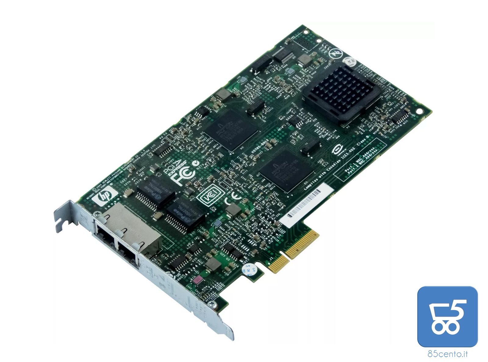 Adattatore server Gigabit Multifunzione a Doppia Porta PCIe HPE HP 374443-001 NC380T