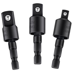 Adattatori per prese oscillanti, attacco esagonale da 1/4" 3/8" 1/2" art.07735